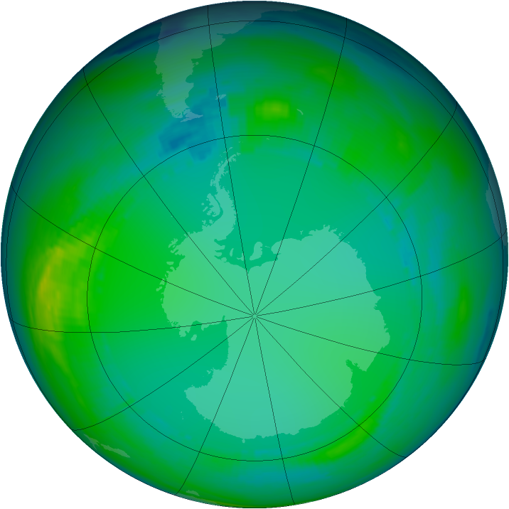 Ozone Map 1986-07-16